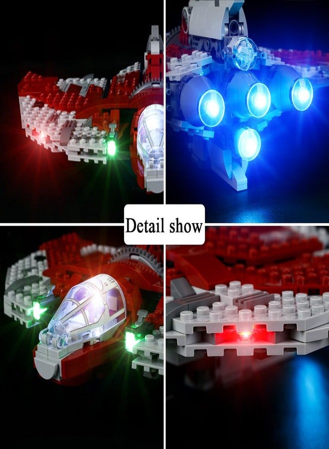 Kyglaring طقم إضاءة LED من Kyglaring متوافق مع مكعبات بناء مكوك الجيداي T-6 الخاص بأهسوكا تانو من ليغو (75362)، ملحقات إضاءة مطورة لمجموعة النموذج (75362)، مصابيح فقط (النموذج غير متضمن)، إصدار كلاسيكي - Image 3
